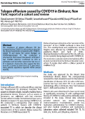 Cover page: Telogen effluvium caused by COVID-19 in Elmhurst, New York: report of a cohort and review