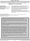 Cover page: Risk Factors in Pediatric Blunt Cervical Vascular Injury and Significance of Seatbelt Sign