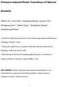 Cover page: Pressure-Induced Phase Transitions of Natural Brookite