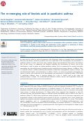 Cover page: The re-emerging role of linoleic acid in paediatric asthma.