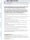 Cover page: Mental Health Mediates the Association Between Gender-Based Violence and HIV Treatment Engagement in US Women