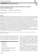 Cover page: Needs assessment for patient-centered education and outcome metrics in robotic surgery