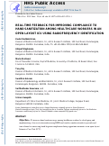 Cover page: Real-Time Feedback for Improving Compliance to Hand Sanitization Among Healthcare Workers in an Open Layout ICU Using Radiofrequency Identification