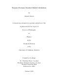 Cover page: Towards Precision Standard Model Calculations