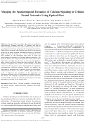 Cover page: Mapping the Spatiotemporal Dynamics of Calcium Signaling in Cellular Neural Networks Using Optical Flow