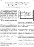 Cover page: Design Studies of Nb3Sn High-Gradient  Quadrupole Models for LARP