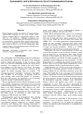 Cover page: Systematicity and arbitrariness in novel communication systems