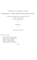 Cover page: Path integrals on a compact manifold with non-negative curvature