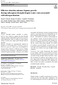 Cover page: Effective rhizobia enhance legume growth during subsequent drought despite water costs associated with nitrogen fixation