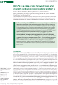 Cover page: HSC70 is a chaperone for wild-type and mutant cardiac myosin binding protein C