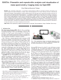 Cover page: BASTet: Shareable and Reproducible Analysis and Visualization of Mass Spectrometry Imaging Data via OpenMSI