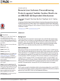 Cover page: Remote Liver Ischemic Preconditioning Protects against Sudden Cardiac Death via an ERK/GSK-3β-Dependent Mechanism