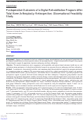 Cover page: Postoperative Outcomes of a Digital Rehabilitation Program After Total Knee Arthroplasty: Retrospective, Observational Feasibility Study