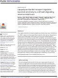 Cover page: Lipopolysaccharide transport regulates bacterial sensitivity to a cell wall-degrading intermicrobial toxin