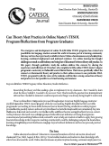 Cover page: Can Theory Meet Practice in Online Master’s TESOL Programs? Reflections from Program Graduates