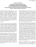 Cover page: Respiratory Insufficiency After Surgery: A Case of Postobstructive Pulmonary Edema