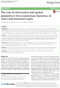 Cover page: The role of cell location and spatial gradients in the evolutionary dynamics of colon and intestinal crypts