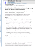 Cover page: Serum biomarkers of inflammation and muscle strength among women with systemic lupus erythematosus