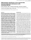 Cover page: DNA-binding specificity of rice mariner -like transposases and interactions with Stowaway MITEs