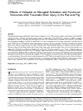 Cover page: Effects of Veliparib on Microglial Activation and Functional Outcomes after Traumatic Brain Injury in the Rat and Pig.