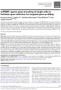 Cover page: scPNMF: sparse gene encoding of single cells to facilitate gene selection for targeted gene profiling