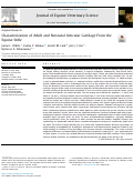 Cover page: Characterization of Adult and Neonatal Articular Cartilage From the Equine Stifle