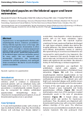 Cover page: Umbilicated papules on the bilateral upper and lower extremities