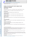 Cover page: Genetics of ancestry-specific risk for relapse in acute lymphoblastic leukemia