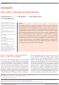 Cover page: State‐of‐the‐art therapies for Rett syndrome