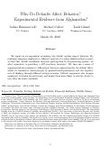 Cover page: Why Do Defaults Affect Behavior? Experimental Evidence from Afghanistan