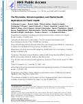 Cover page: The Microbiota, Immunoregulation, and Mental Health: Implications for Public Health