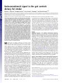 Cover page: Endocannabinoid signal in the gut controls dietary fat intake