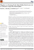 Cover page of Megafires in a Warming World: What Wildfire Risk Factors Led to California's Largest Recorded Wildfire