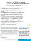 Cover page: Outcomes and Costs of Surgical Treatments of Necrotizing Enterocolitis