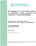 Cover page: The Influence of a CO2 Pricing Scheme on Distributed Energy Resources in California's Commercial Buildings