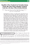 Cover page: Hepatitis C virus treatment for prevention among people who inject drugs: Modeling treatment scale‐up in the age of direct‐acting antivirals