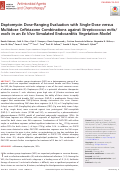 Cover page: Daptomycin Dose-Ranging Evaluation with Single-Dose versus Multidose Ceftriaxone Combinations against Streptococcus mitis/oralis in an Ex Vivo Simulated Endocarditis Vegetation Model.