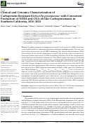 Cover page: Clinical and Genomic Characterization of Carbapenem-Resistant Klebsiella pneumoniae with Concurrent Production of NDM and OXA-48-like Carbapenemases in Southern California, 2016-2022.