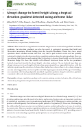 Cover page: Abrupt Change in Forest Height along a Tropical Elevation Gradient Detected Using Airborne Lidar