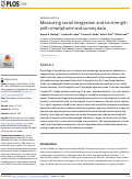 Cover page: Measuring social integration and tie strength with smartphone and survey data