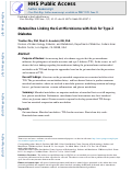 Cover page: Metabolites Linking the Gut Microbiome with Risk for Type 2 Diabetes