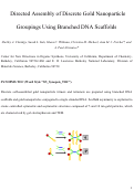 Cover page: Directed assembly of discrete gold nanoparticle groupings using branched DNA 
scaffolds