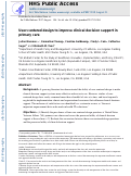 Cover page: User-centered design to improve clinical decision support in primary care