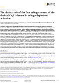 Cover page: The distinct role of the four voltage sensors of the skeletal CaV1.1 channel in voltage-dependent activation.