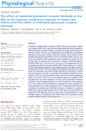 Cover page: The effect of combined glutamate receptor blockade in the NTS on the hypoxic ventilatory response in awake rats differs from the effect of individual glutamate receptor blockade