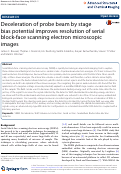 Cover page: Deceleration of probe beam by stage bias potential improves resolution of serial block-face scanning electron microscopic images