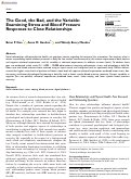 Cover page: The Good, the Bad, and the Variable: Examining Stress and Blood Pressure Responses to Close Relationships