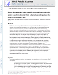 Cover page: Future Directions for Infant Identification and Intervention for Autism Spectrum Disorder from a Transdiagnostic Perspective