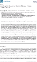 Cover page: Averting the Legacy of Kidney Disease—Focus on Childhood