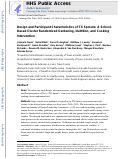 Cover page: Design and participant characteristics of TX sprouts: A school-based cluster randomized gardening, nutrition, and cooking intervention.